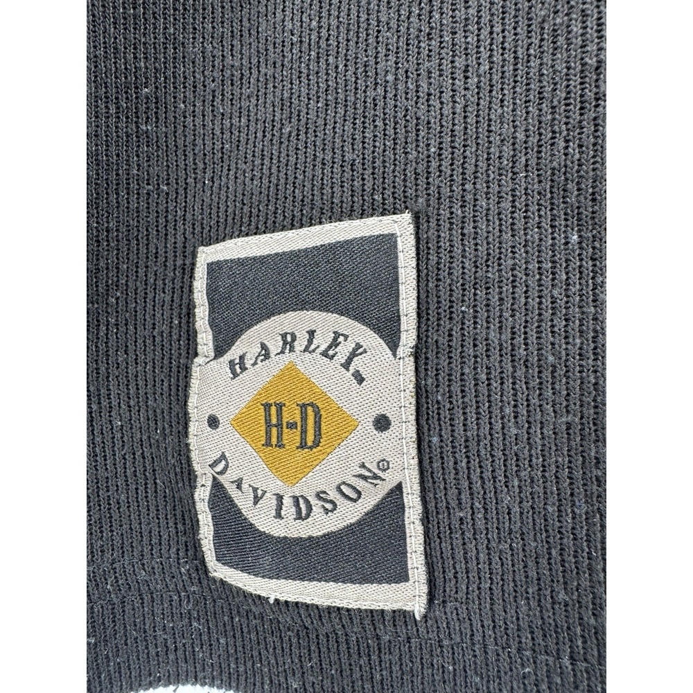 Harley Davidson Sweater Mens Large Black Embroidered Long Sleeve - Picture 3 of 5
